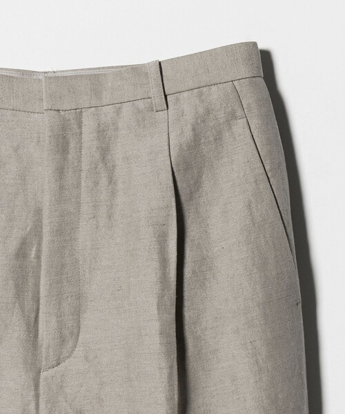 6（ロク）の「＜6(ROKU)＞麻ブレンド ハーフパンツ（その他パンツ・レディース・ベージュ/ブラック・38/36）」の7枚目の写真