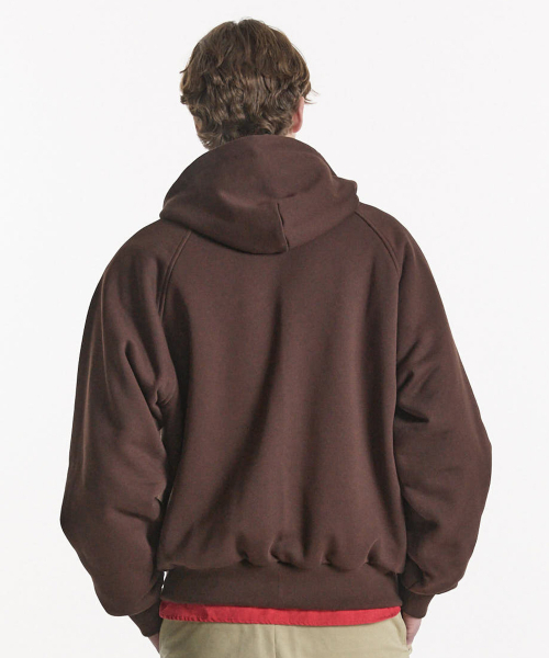 NOHANT（ノアン）の「WAFFLE LINED HOODED ZIP-UP JUMPER BROWN（パーカー・メンズ・ブラウン・LARGE/MEDIUM/SMALL）」の5枚目の写真