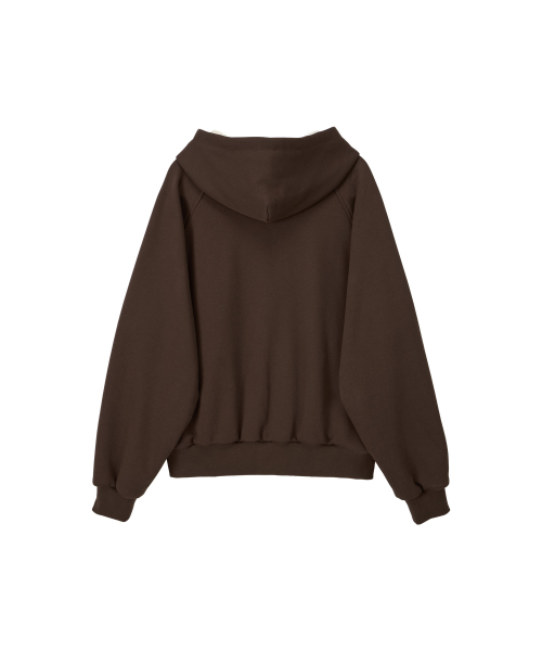 NOHANT（ノアン）の「WAFFLE LINED HOODED ZIP-UP JUMPER BROWN（パーカー・メンズ・ブラウン・LARGE/MEDIUM/SMALL）」の9枚目の写真