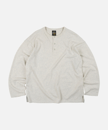 10S SOLID HENLEY NECK TEE _ OATMEAL