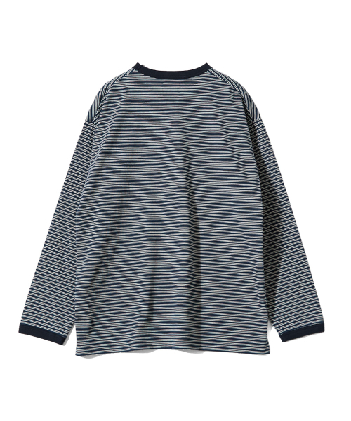 HORLISUN(ホーリーサン)の「Powell Long Sleeve Stripe T-shirt Evergreen(Tシャツ/カットソー・メンズ・その他・SMALL/MEDIUM/LARGE)」の2枚目の写真