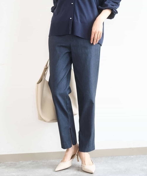 MK MICHEL KLEIN（エムケーミッシェルクラン）の「[洗える]ハイストレッチ細身シルエットパンツ（スラックス・レディース・ネイビー/ブラック・38）」の10枚目の写真