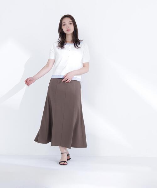 NATURAL BEAUTY BASIC(ナチュラルビューティーベーシック)の「【PS/低身長サイズ】フロントジップマーメイドスカート(スカート・レディース・ベージュ/ブラウン・P/S/MEDIUM)」の15枚目の写真