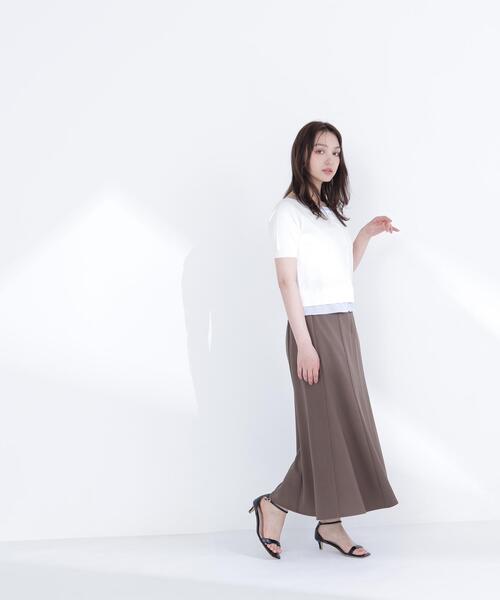 NATURAL BEAUTY BASIC(ナチュラルビューティーベーシック)の「【PS/低身長サイズ】フロントジップマーメイドスカート(スカート・レディース・ベージュ/ブラウン・P/S/MEDIUM)」の14枚目の写真