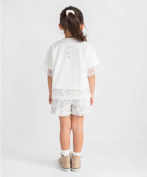 BRANSHES(ブランシェス)の「チュールドッキング半袖Tシャツ(Tシャツ/カットソー・キッズ・ブラック/アイボリー・140/150/110/100/120/130)」の7枚目の写真