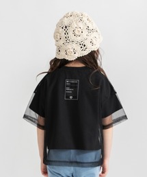 チュールドッキング半袖Tシャツ
