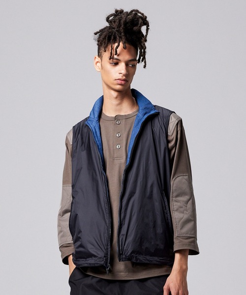 TAION（タイオン）の「【TAION(タイオン)】〈ユニセックス〉ノンダウン ミリタリー リバーシブル ハイネック ベスト（ベスト・メンズ・ダークオリーブ/ブラック/ダークグリーン系・2XL/XL/L/M/S/XS）」の12枚目の写真