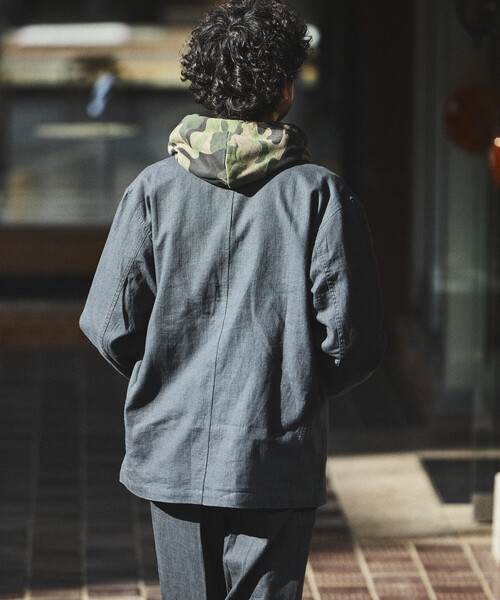 FREAK'S STORE（フリークスストア）の「LINEN COTTON JACKET/リネンコットン テーラードジャケット【セットアップ対応】（テーラードジャケット・メンズ・ブラウン/チャコールグレー/ホワイト/ブラック・LARGE/MEDIUM）」の18枚目の写真