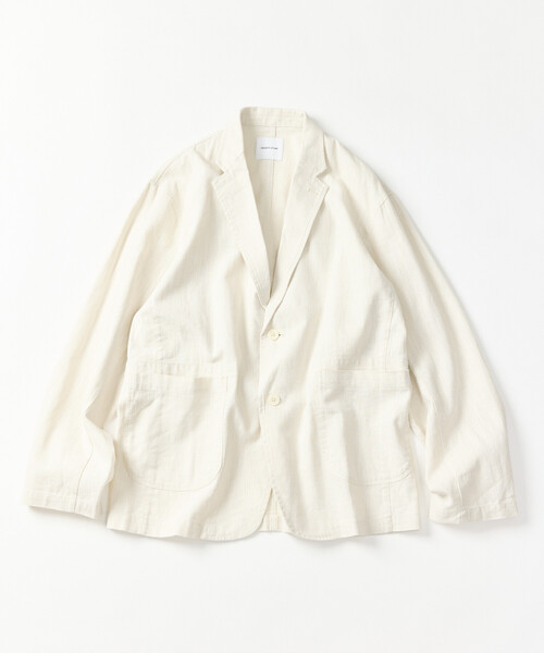 FREAK'S STORE（フリークスストア）の「LINEN COTTON JACKET/リネンコットン テーラードジャケット【セットアップ対応】（テーラードジャケット・メンズ・ブラウン/チャコールグレー/ホワイト/ブラック・LARGE/MEDIUM）」の19枚目の写真