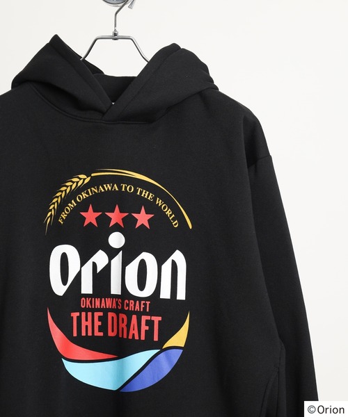 FUNALIVE(ファンアライブ)の「orion オリオン ビール 裏起毛パーカー(パーカー・メンズ・ネイビー/杢グレー/ブラック/ホワイト・M/L/LL)」の3枚目の写真