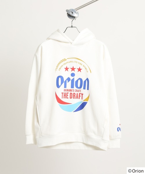 FUNALIVE(ファンアライブ)の「orion オリオン ビール 裏起毛パーカー(パーカー・メンズ・ネイビー/杢グレー/ブラック/ホワイト・M/L/LL)」の5枚目の写真