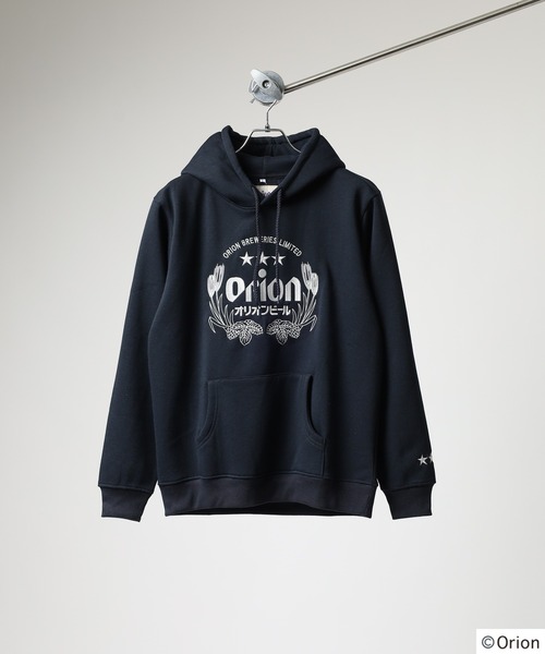 FUNALIVE(ファンアライブ)の「orion オリオン ビール 裏起毛パーカー(パーカー・メンズ・ネイビー/杢グレー/ブラック/ホワイト・M/L/LL)」の8枚目の写真