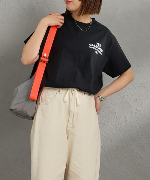 The Endless Summer（エンドレスサマー）の「[The Endless Summer/エンドレスサマー] 別注 バックロゴプリントTシャツ（Tシャツ/カットソー・レディース・ホワイト/ピンク/ブラック・S/M/L/XL）」の13枚目の写真