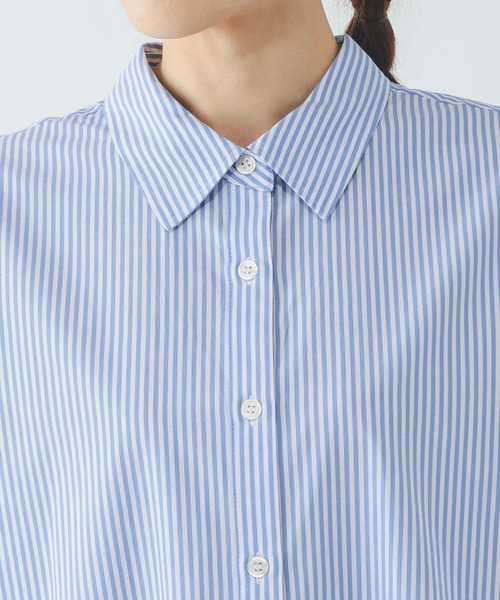 GLOBAL WORK（グローバルワーク）の「切り替えレースシャツ/637916（シャツ/ブラウス・レディース・ホワイト/ライトブルー・SHORT/REGULAR）」の15枚目の写真