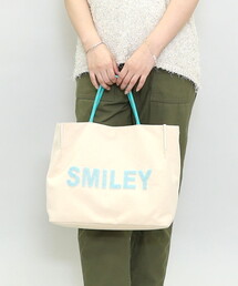 SMILEY ビーズ刺繍トートバッグ/A4対応