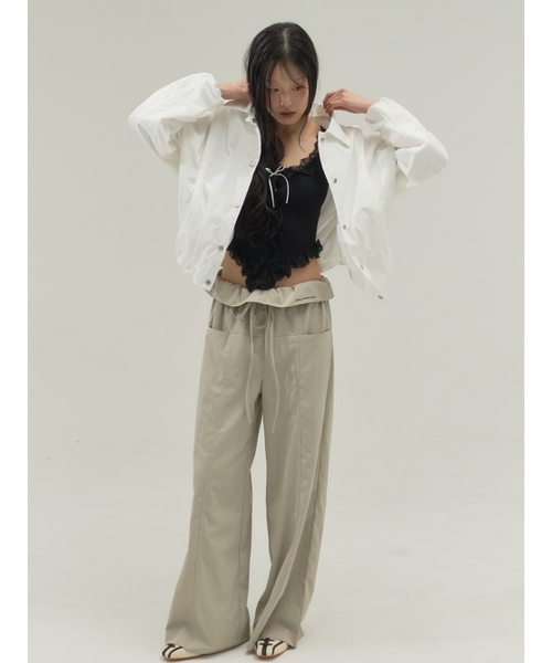 Soft Air Short Coach Jacket_Ivory