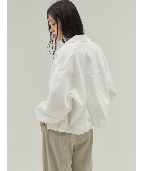 Sorry,Too Much Love（ソーリートゥーマッチラブ）の「Soft Air Short Coach Jacket_Ivory（ナイロンジャケット・レディース・その他・FREE）」の3枚目の写真