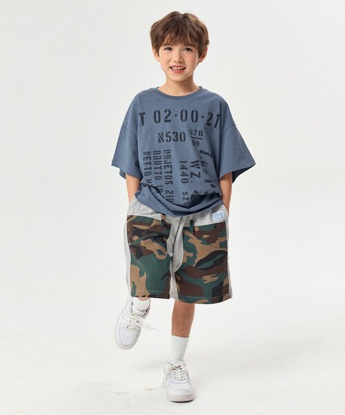 BREEZE（ブリーズ）の「【WEB限定】KUDOZ.B ステンシルプリント風半袖Tシャツ（Tシャツ/カットソー・キッズ・ブルー/グレー・90/100/110/120/130/140/150/160）」の15枚目の写真