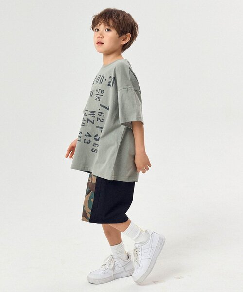 BREEZE（ブリーズ）の「【WEB限定】KUDOZ.B ステンシルプリント風半袖Tシャツ（Tシャツ/カットソー・キッズ・ブルー/グレー・90/100/110/120/130/140/150/160）」の10枚目の写真