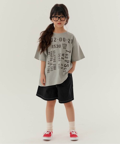 BREEZE（ブリーズ）の「【WEB限定】KUDOZ.B ステンシルプリント風半袖Tシャツ（Tシャツ/カットソー・キッズ・ブルー/グレー・90/100/110/120/130/140/150/160）」の9枚目の写真