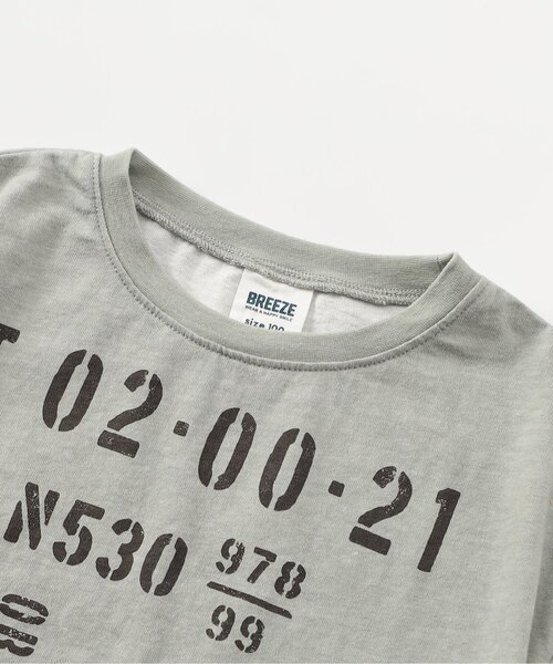 BREEZE（ブリーズ）の「【WEB限定】KUDOZ.B ステンシルプリント風半袖Tシャツ（Tシャツ/カットソー・キッズ・ブルー/グレー・90/100/110/120/130/140/150/160）」の6枚目の写真