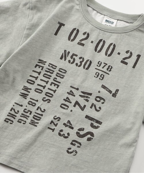 BREEZE（ブリーズ）の「【WEB限定】KUDOZ.B ステンシルプリント風半袖Tシャツ（Tシャツ/カットソー・キッズ・ブルー/グレー・90/100/110/120/130/140/150/160）」の5枚目の写真