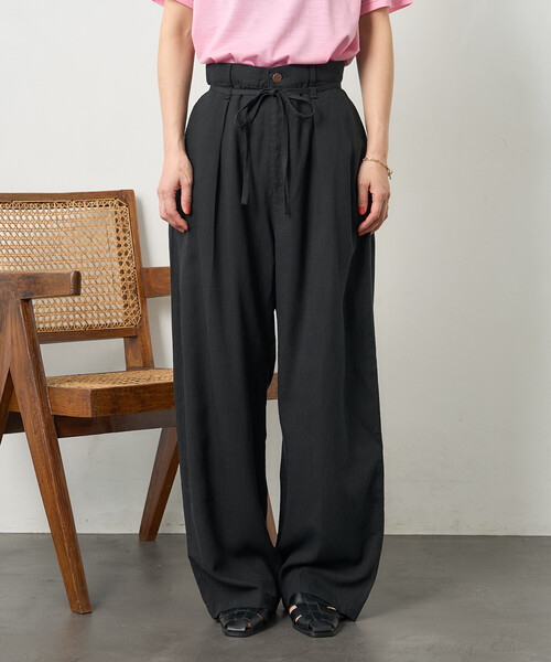 FREAK'S STORE(フリークスストア)の「RED KAP × FREAK'S STORE/レッドキャップ リネンレーヨン 紐付き イージーパンツ<セットアップ対応>(その他パンツ・レディース・ナチュラル/ブルー/オリーブ/ブラック・SMALL/MEDIUM)」の8枚目の写真