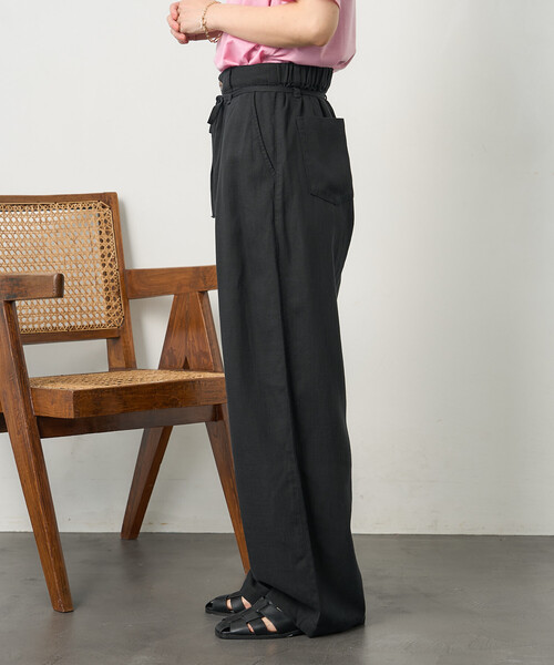 FREAK'S STORE(フリークスストア)の「RED KAP × FREAK'S STORE/レッドキャップ リネンレーヨン 紐付き イージーパンツ<セットアップ対応>(その他パンツ・レディース・ナチュラル/ブルー/オリーブ/ブラック・SMALL/MEDIUM)」の9枚目の写真