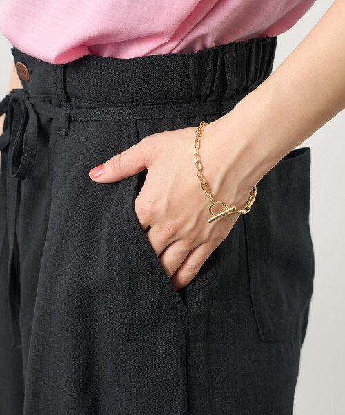 FREAK'S STORE(フリークスストア)の「RED KAP × FREAK'S STORE/レッドキャップ リネンレーヨン 紐付き イージーパンツ<セットアップ対応>(その他パンツ・レディース・ナチュラル/ブルー/オリーブ/ブラック・SMALL/MEDIUM)」の12枚目の写真