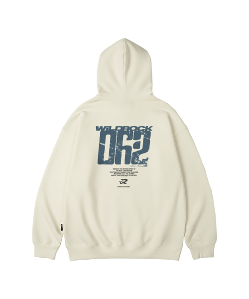 WILDROCK（ワイルドロック）の「WILD 062 オーバーサイズ フードパーカー_5 COL（パーカー・メンズ・ブラック/チャコール/アイボリー/ダークグレー/ブルー・SMALL/MEDIUM/LARGE）」の2枚目の写真