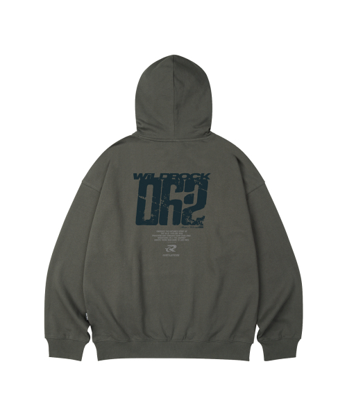 WILDROCK（ワイルドロック）の「WILD 062 オーバーサイズ フードパーカー_5 COL（パーカー・メンズ・ブラック/チャコール/アイボリー/ダークグレー/ブルー・SMALL/MEDIUM/LARGE）」の7枚目の写真