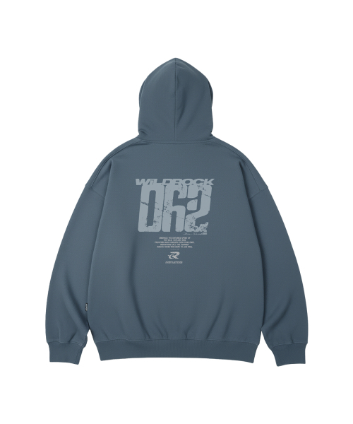 WILDROCK（ワイルドロック）の「WILD 062 オーバーサイズ フードパーカー_5 COL（パーカー・メンズ・ブラック/チャコール/アイボリー/ダークグレー/ブルー・SMALL/MEDIUM/LARGE）」の9枚目の写真