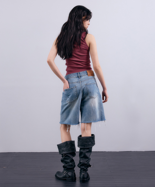 NUAKLE(ヌアクル)の「ホースプリンティングスリーブレス_ミューテッドワイン(Tシャツ/カットソー・レディース・その他・1/2)」の4枚目の写真