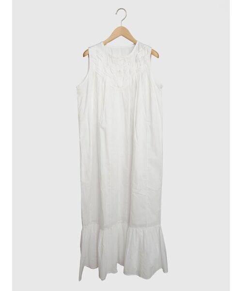 FIKA.(フィーカ)の「Lattice detail onepiece(ワンピース・レディース・オフホワイト/ネイビー・MEDIUM)」の1枚目の写真