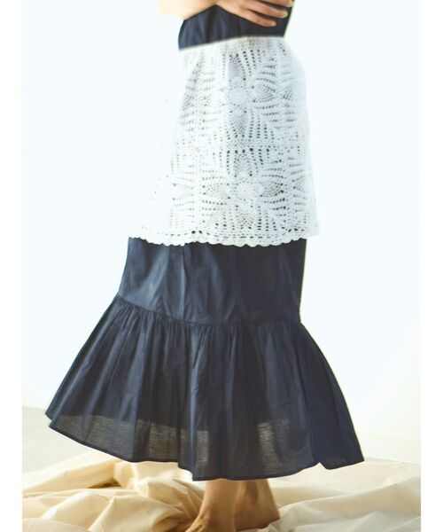 FIKA.(フィーカ)の「Lattice detail onepiece(ワンピース・レディース・オフホワイト/ネイビー・MEDIUM)」の10枚目の写真