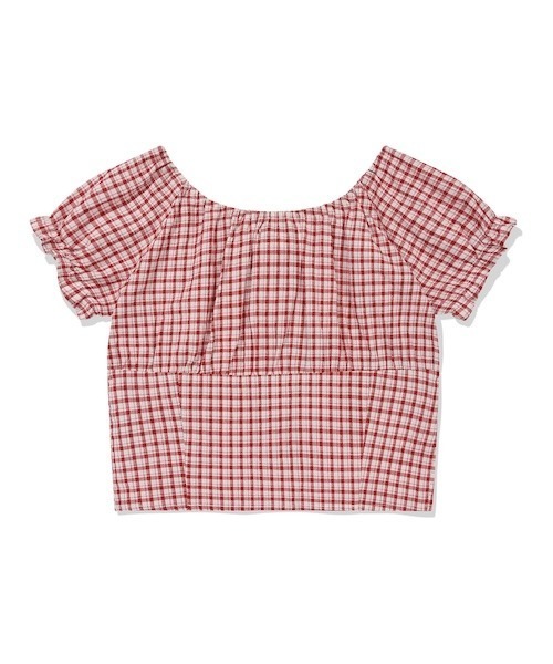 Wacky WiLLy（ワッキーウィリー）の「WOMEN'S SHIRRING PUFF BLOUSE（シャツ/ブラウス・レディース・レッド/ホワイト・SMALL/MEDIUM）」の7枚目の写真