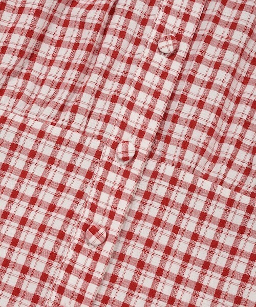Wacky WiLLy（ワッキーウィリー）の「WOMEN'S SHIRRING PUFF BLOUSE（シャツ/ブラウス・レディース・レッド/ホワイト・SMALL/MEDIUM）」の4枚目の写真