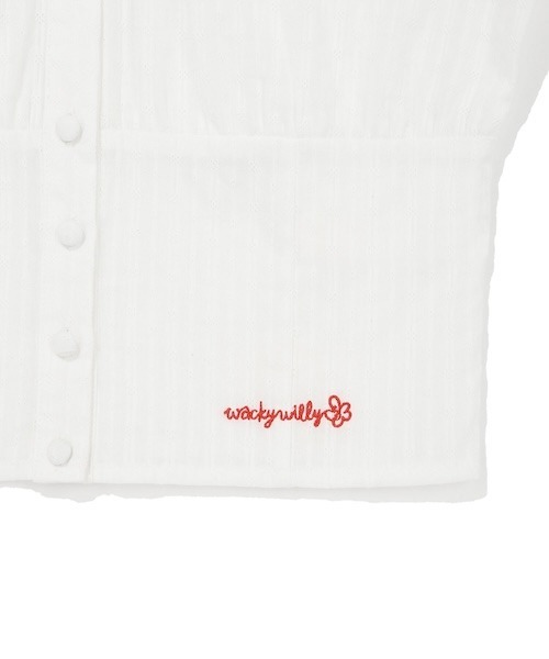Wacky WiLLy（ワッキーウィリー）の「WOMEN'S SHIRRING PUFF BLOUSE（シャツ/ブラウス・レディース・レッド/ホワイト・SMALL/MEDIUM）」の9枚目の写真