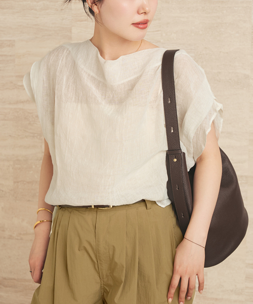 plage（プラージュ）の「ENRICA / エンリカ SHEER ブラウス（シャツ/ブラウス・レディース・ブラック/ホワイト・FREE）」の2枚目の写真