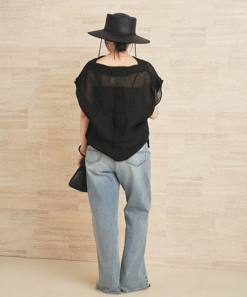 plage（プラージュ）の「ENRICA / エンリカ SHEER ブラウス（シャツ/ブラウス・レディース・ブラック/ホワイト・FREE）」の8枚目の写真