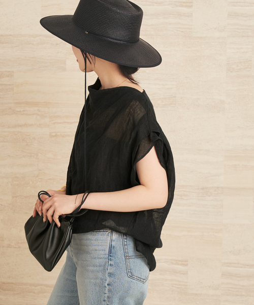 plage（プラージュ）の「ENRICA / エンリカ SHEER ブラウス（シャツ/ブラウス・レディース・ブラック/ホワイト・FREE）」の11枚目の写真