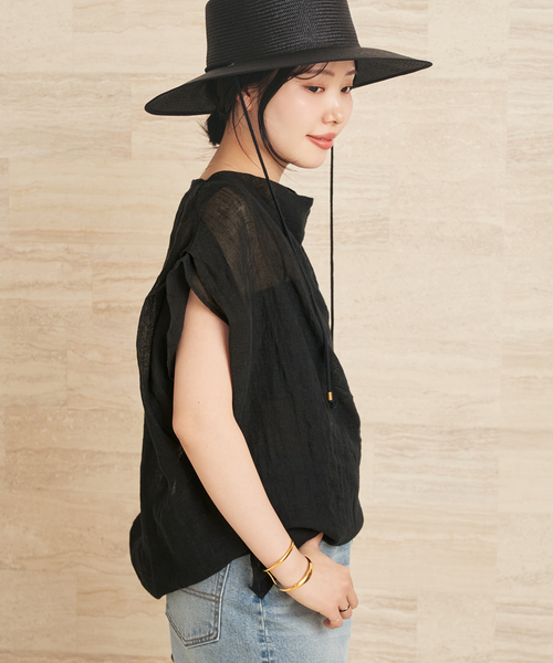 plage（プラージュ）の「ENRICA / エンリカ SHEER ブラウス（シャツ/ブラウス・レディース・ブラック/ホワイト・FREE）」の12枚目の写真