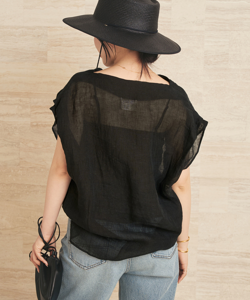 plage（プラージュ）の「ENRICA / エンリカ SHEER ブラウス（シャツ/ブラウス・レディース・ブラック/ホワイト・FREE）」の13枚目の写真