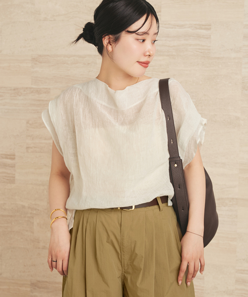 plage（プラージュ）の「ENRICA / エンリカ SHEER ブラウス（シャツ/ブラウス・レディース・ブラック/ホワイト・FREE）」の17枚目の写真