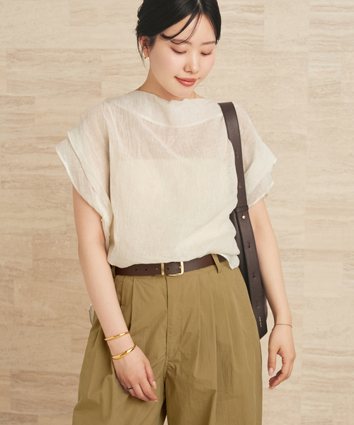 plage（プラージュ）の「ENRICA / エンリカ SHEER ブラウス（シャツ/ブラウス・レディース・ブラック/ホワイト・FREE）」の18枚目の写真