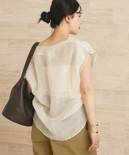 plage（プラージュ）の「ENRICA / エンリカ SHEER ブラウス（シャツ/ブラウス・レディース・ブラック/ホワイト・FREE）」の20枚目の写真