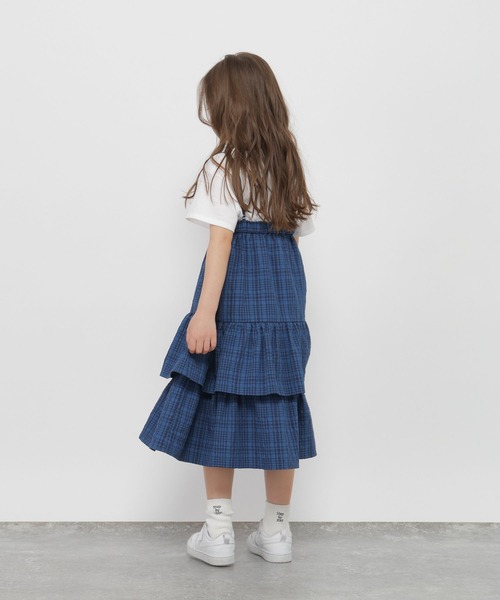 GLOBAL WORK（グローバルワーク）の「2WAYアソートロングスカート/659889（スカート・キッズ・ネイビー/チェック・160cm/150cm/140cm/130cm）」の7枚目の写真