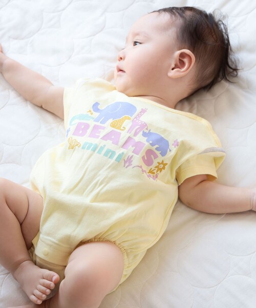 BEAMS mini（ビームスミニ）の「ベビー アニマル ロンパース 2026SS (70～80cm)（ロンパース・キッズ・イエロー系その他3/サックスブルー・70/80）」の7枚目の写真