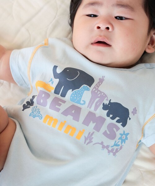 BEAMS mini（ビームスミニ）の「ベビー アニマル ロンパース 2026SS (70～80cm)（ロンパース・キッズ・イエロー系その他3/サックスブルー・70/80）」の9枚目の写真