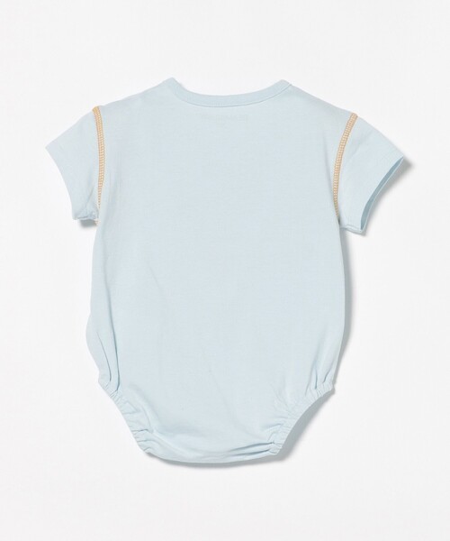 BEAMS mini（ビームスミニ）の「ベビー アニマル ロンパース 2026SS (70～80cm)（ロンパース・キッズ・イエロー系その他3/サックスブルー・70/80）」の4枚目の写真